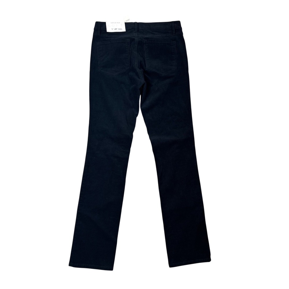 Loft Modern Straight Corduroy Pants Black Womens Size 4 / 27 NWT - Picture 2 of 12